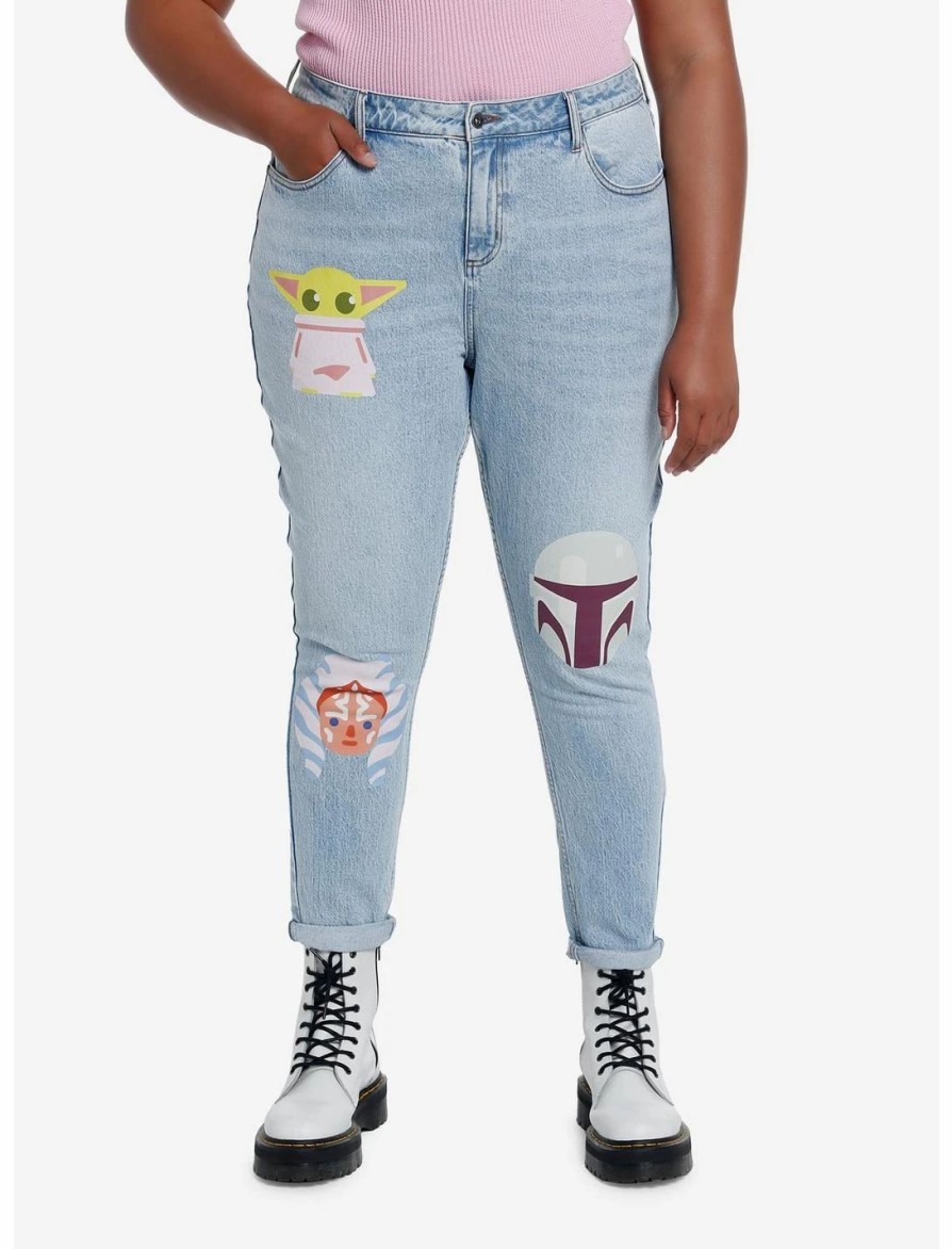 * Bottoms | Hunivers Her Universe Star Wars The Mandalorian Faces Mom Jeans Plus Size