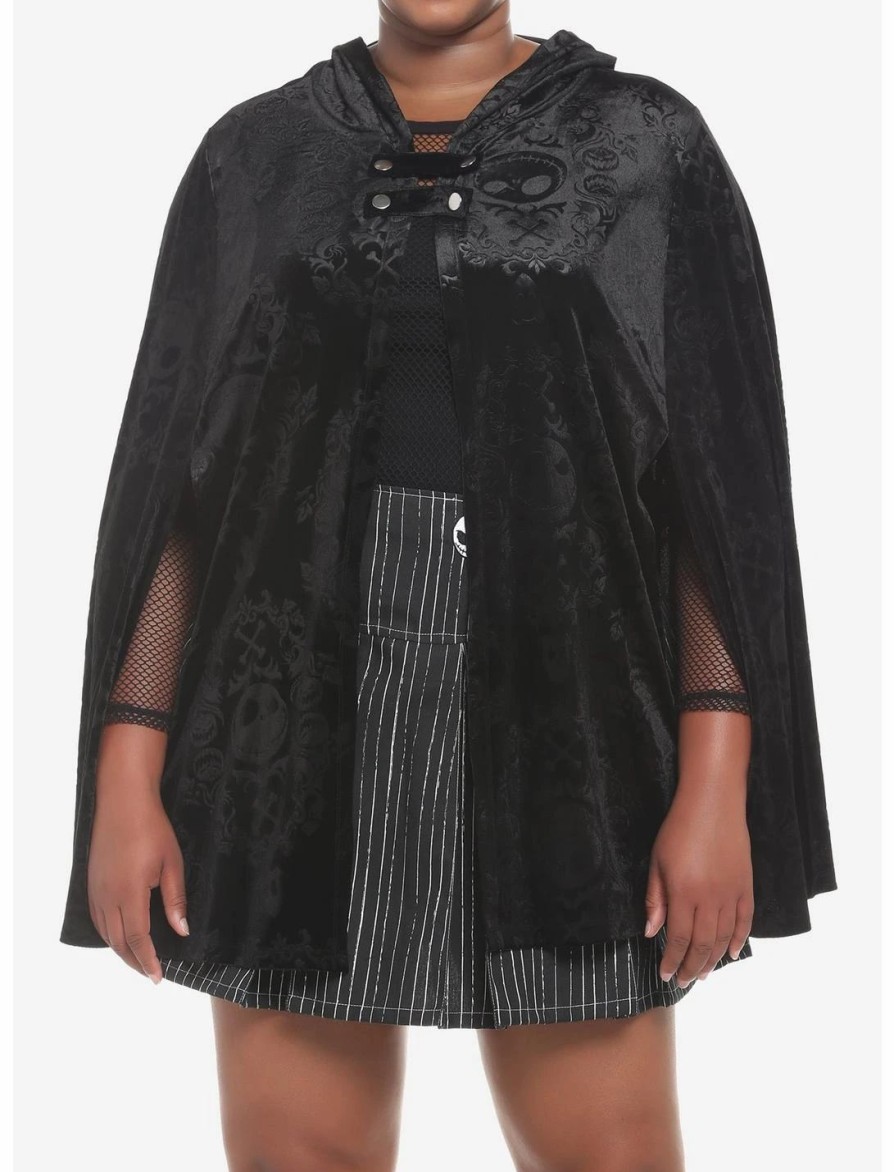 * Outerwear | Hunivers The Nightmare Before Christmas Jack Velvet Hooded Cape Plus Size