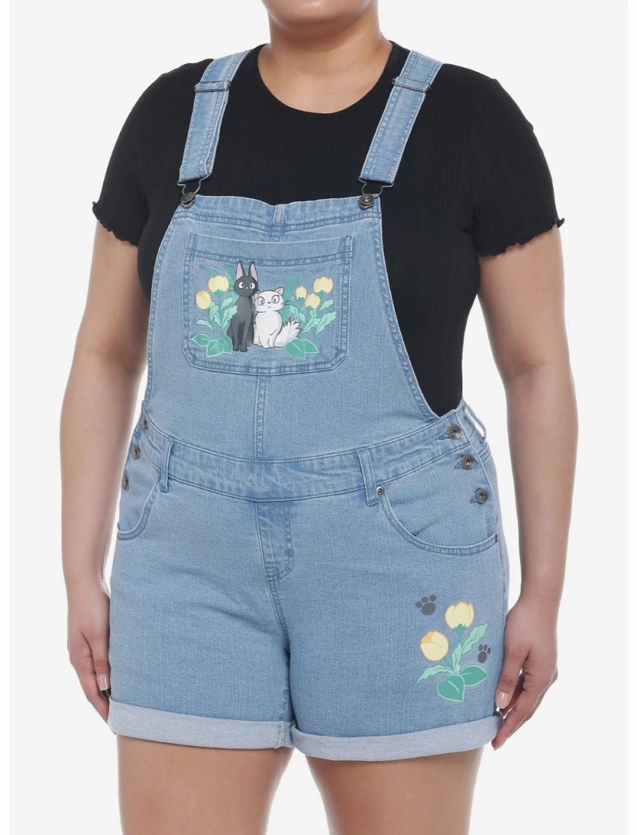 * Bottoms | Hunivers Her Universe Studio Ghibli Kiki'S Delivery Service Jiji & Lily Flower Shortalls Plus Size