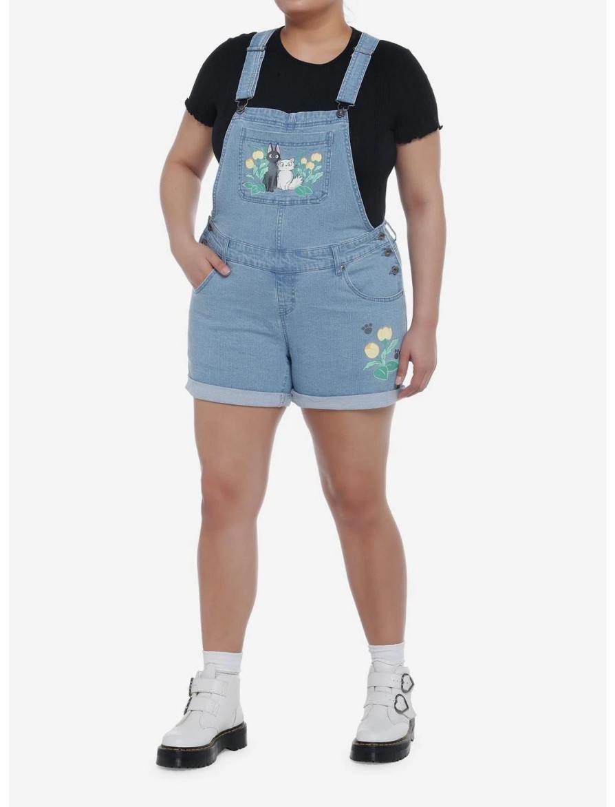 * Bottoms | Hunivers Her Universe Studio Ghibli Kiki'S Delivery Service Jiji & Lily Flower Shortalls Plus Size