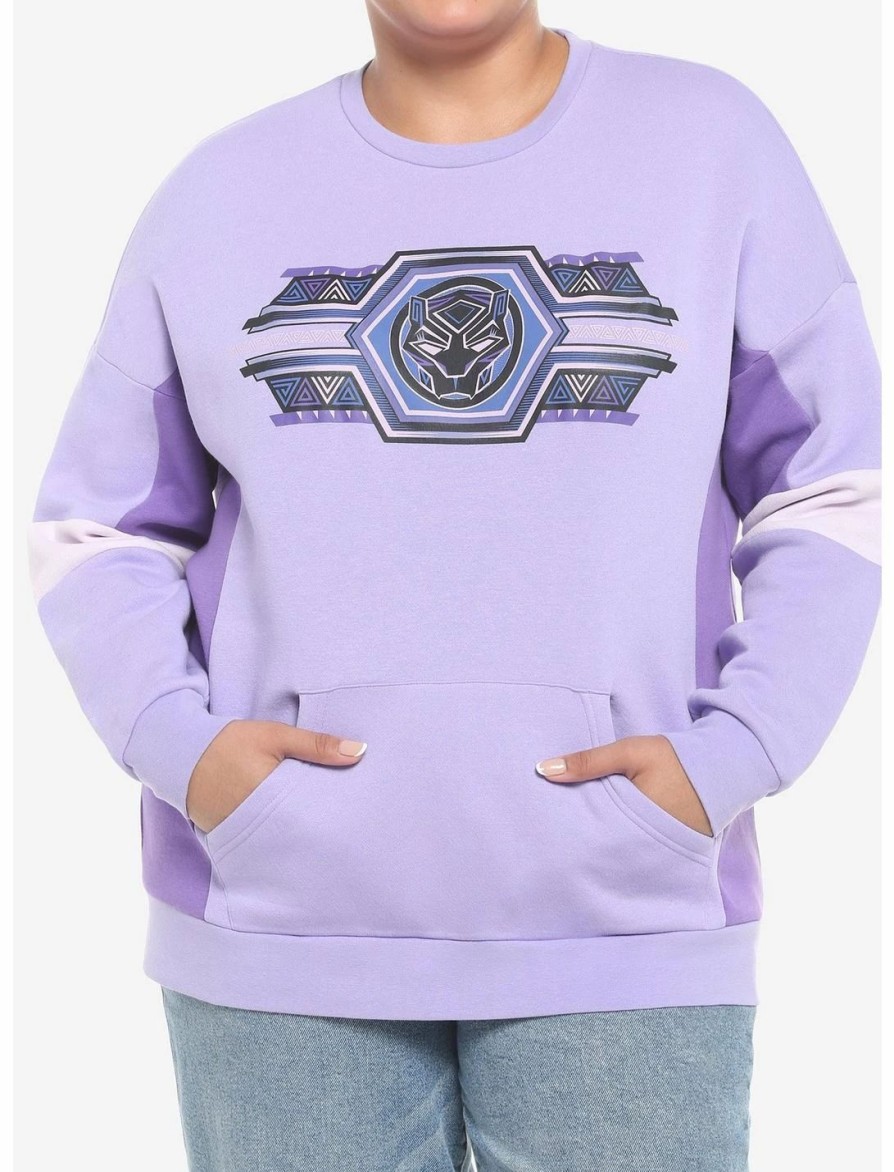 * Hoodies And Sweatshirts | Hunivers Her Universe Marvel Black Panther: Wakanda Forever Color-Block Sweatshirt Plus Size