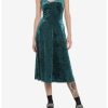 * Dresses | Hunivers Green Velvet Midi Slip Dress