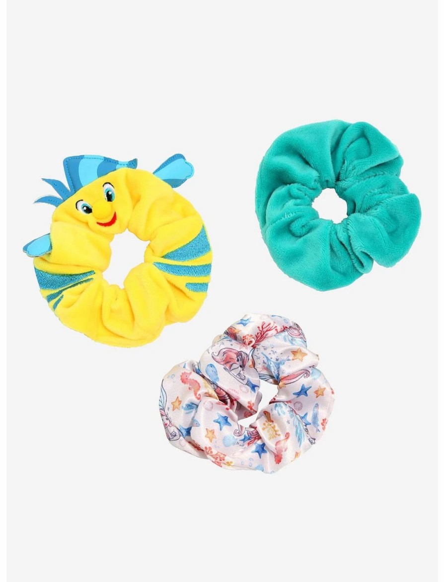 * Jewelry | Hunivers Disney The Little Mermaid Flounder Figural Scrunchie Set