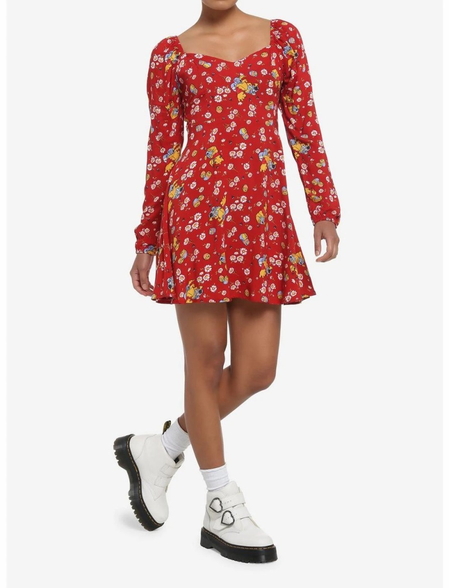 * Dresses | Hunivers Disney Winnie The Pooh Floral Long-Sleeve Dress