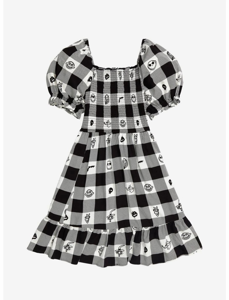 * Dresses | Hunivers Her Universe Disney The Nightmare Before Christmas Face Portraits Gingham Smocked Dress