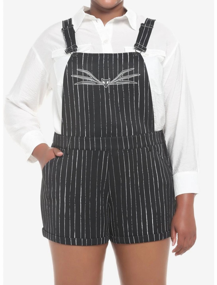 * Bottoms | Hunivers The Nightmare Before Christmas Jack Pinstripe Shortalls Plus Size