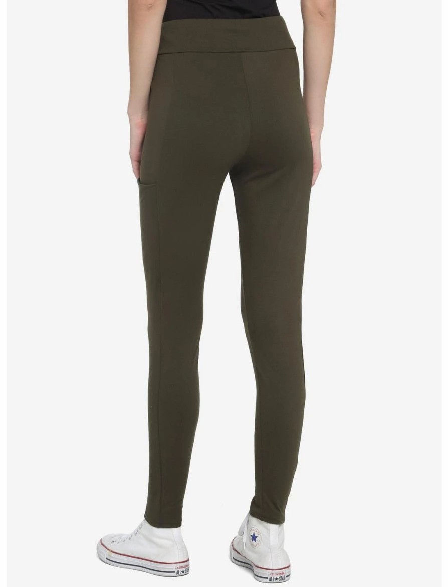 * Bottoms | Hunivers Olive Leggings With Pocket