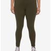 * Bottoms | Hunivers Olive Leggings With Pocket Plus Size