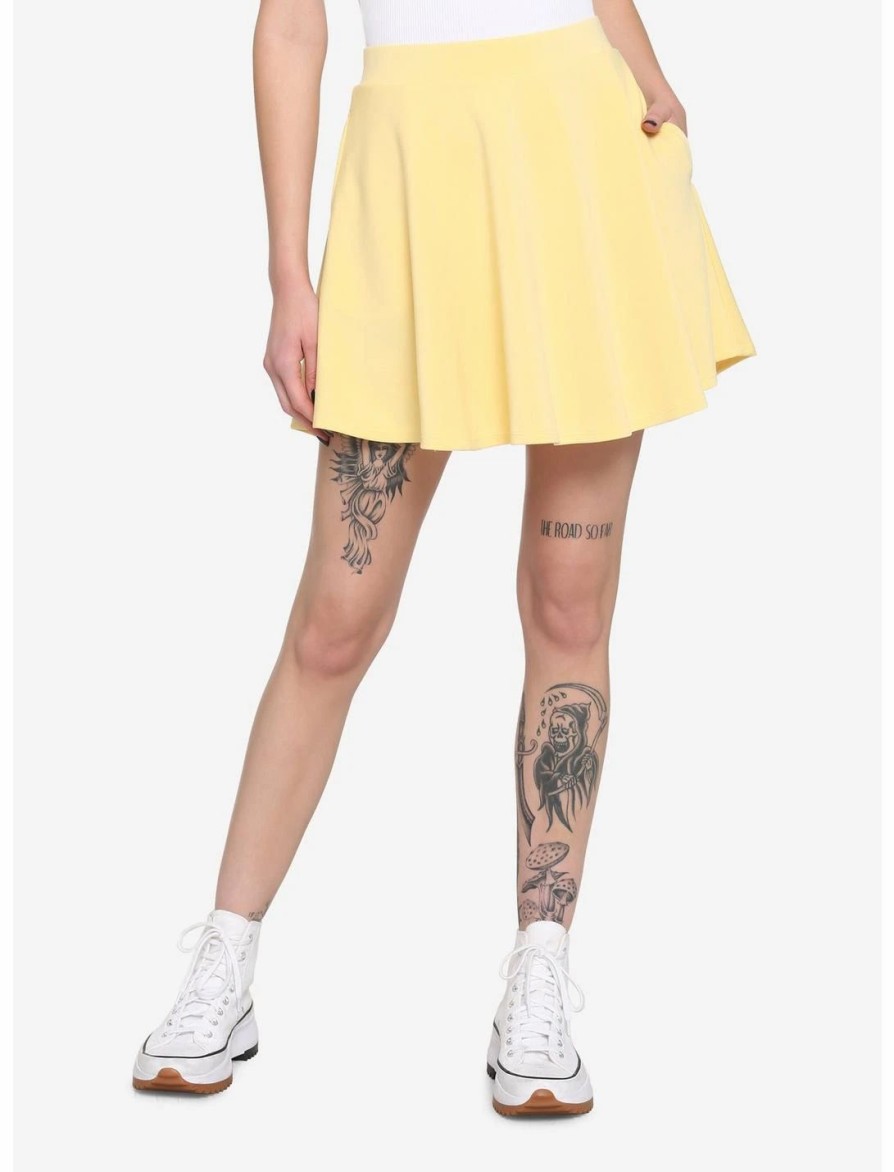 * Bottoms | Hunivers Light Yellow Skirt