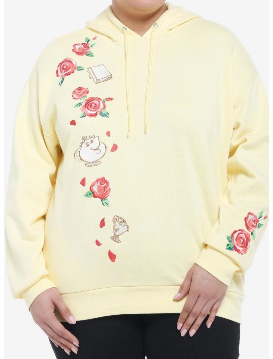 * Hoodies And Sweatshirts | Hunivers Her Universe Disney Beauty And The Beast Embroidered Hoodie Plus Size