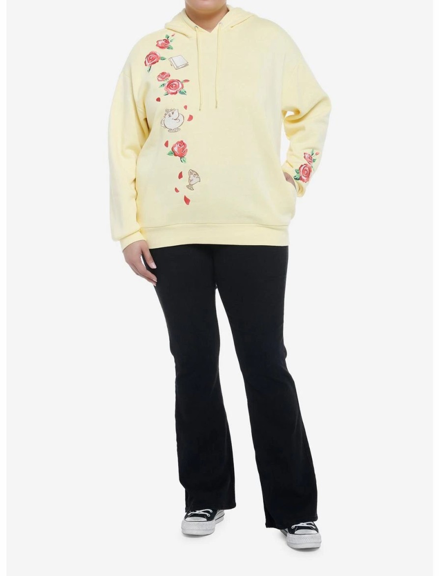 * Hoodies And Sweatshirts | Hunivers Her Universe Disney Beauty And The Beast Embroidered Hoodie Plus Size