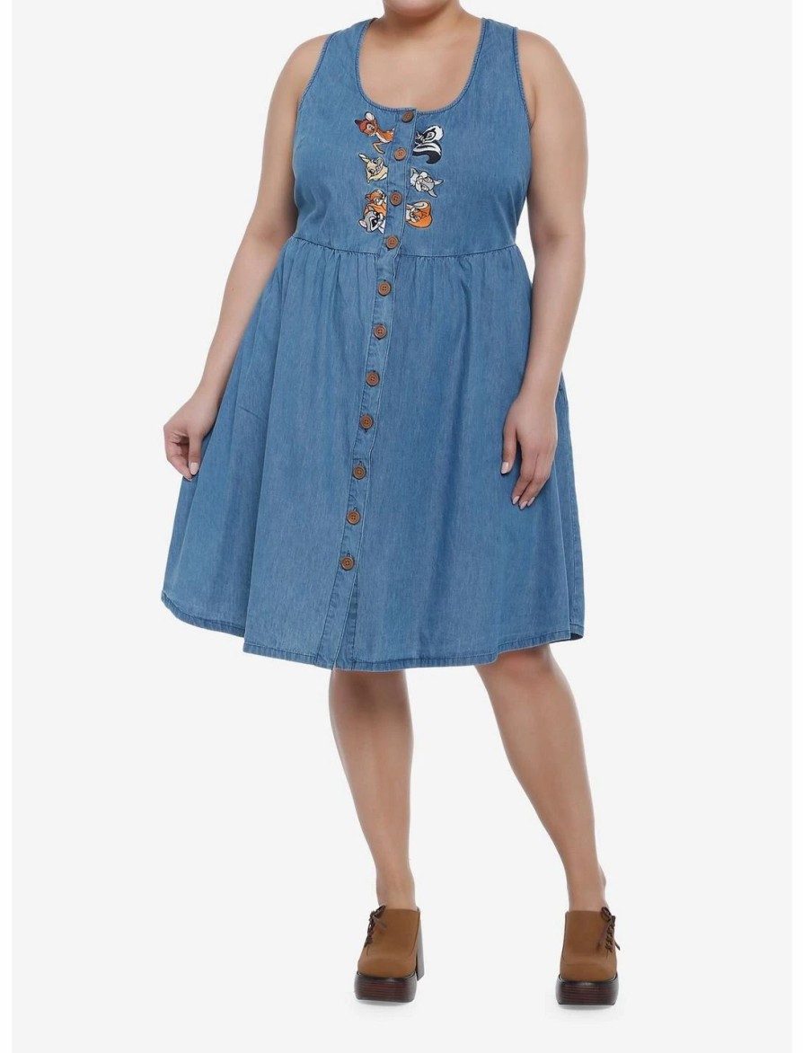 * Dresses | Hunivers Disney Bambi Forest Friends Denim Dress Plus Size