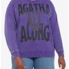 * Hoodies And Sweatshirts | Hunivers Her Universe Marvel Wandavision Agatha All Along Mineral Wash Sweatshirt Plus Size