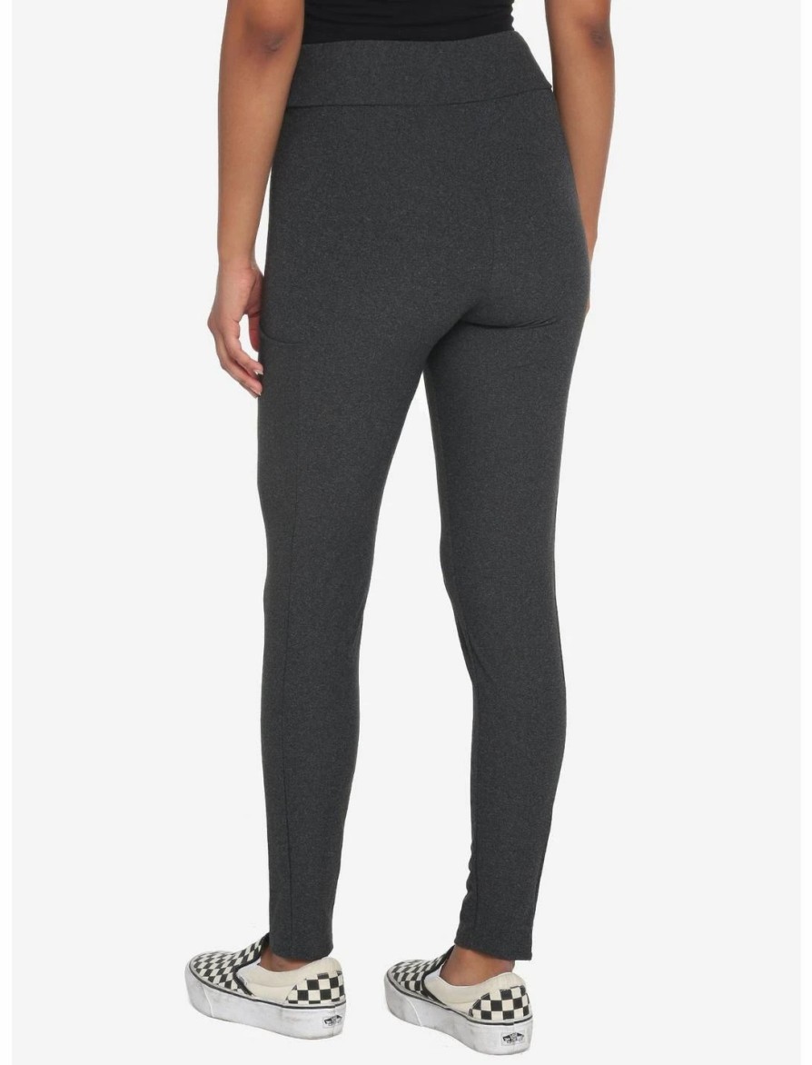 * Bottoms | Hunivers Charcoal Grey Leggings With Pocket