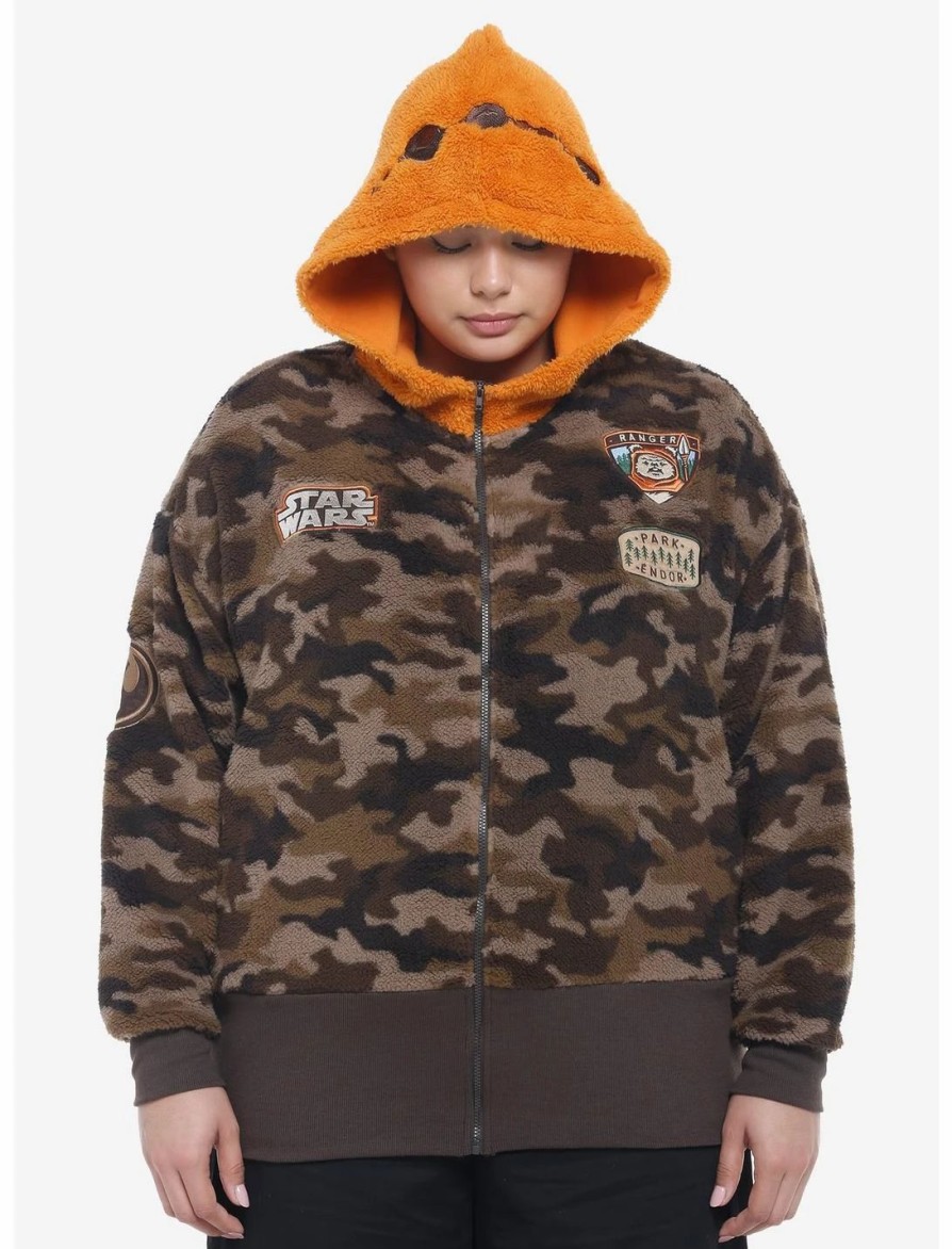 * Outerwear | Hunivers Her Universe Star Wars Ewok Sherpa Camouflage Hoodie Plus Size