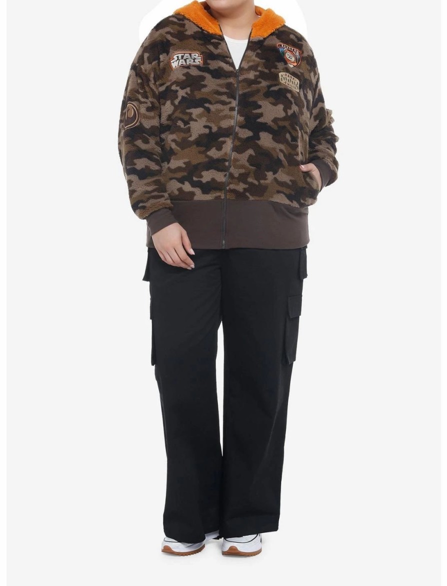 * Outerwear | Hunivers Her Universe Star Wars Ewok Sherpa Camouflage Hoodie Plus Size