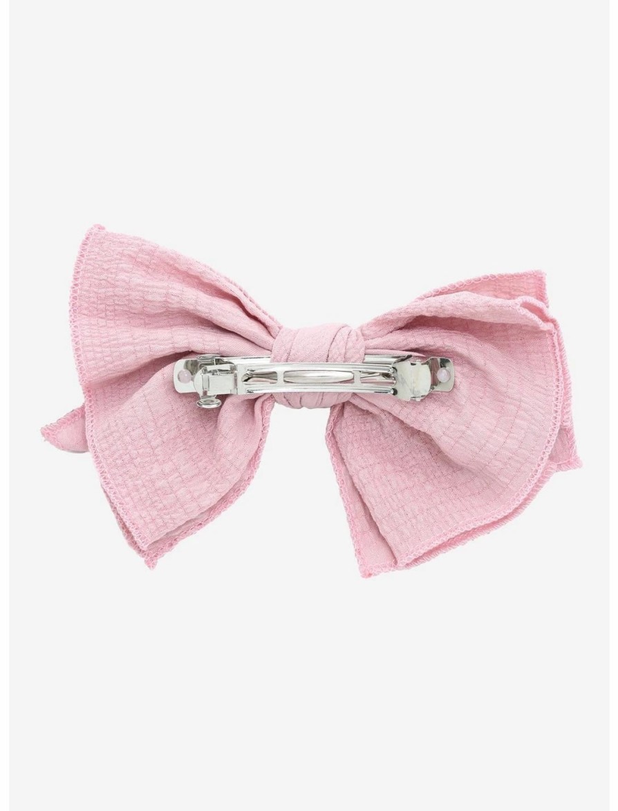 * Jewelry | Null Pink Textured Hair Bow