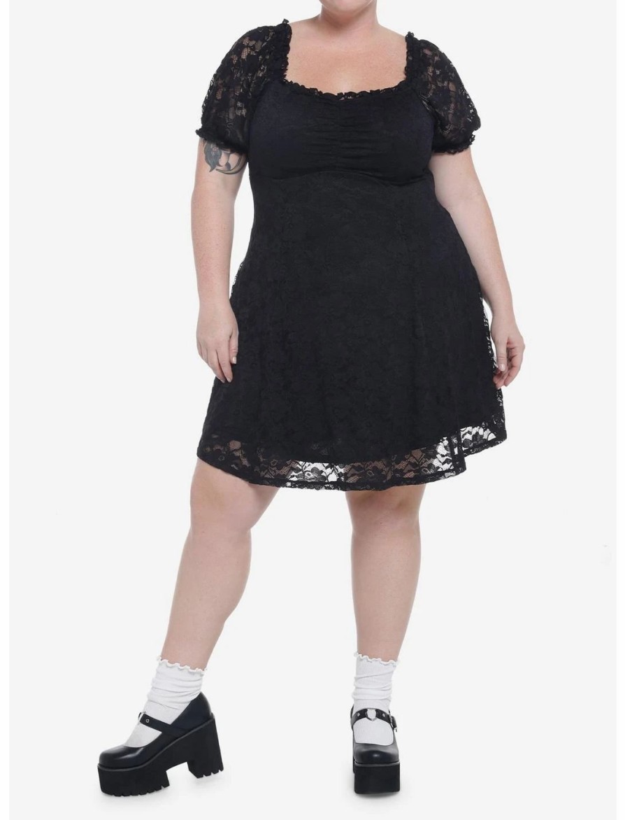 * Dresses | Null Black Lace Babydoll Dress Plus Size