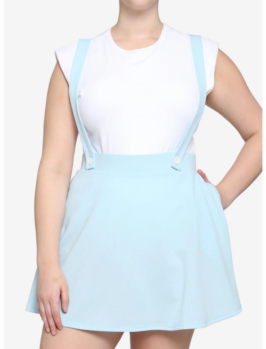 * Bottoms | Hunivers Light Blue Suspender Skirt Plus Size