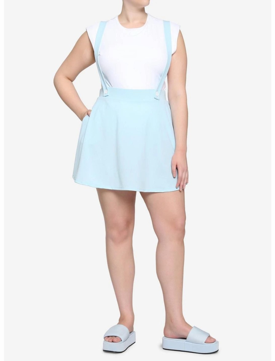 * Bottoms | Hunivers Light Blue Suspender Skirt Plus Size