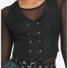 * Outerwear | Hunivers Black Double-Breasted Girls Vest