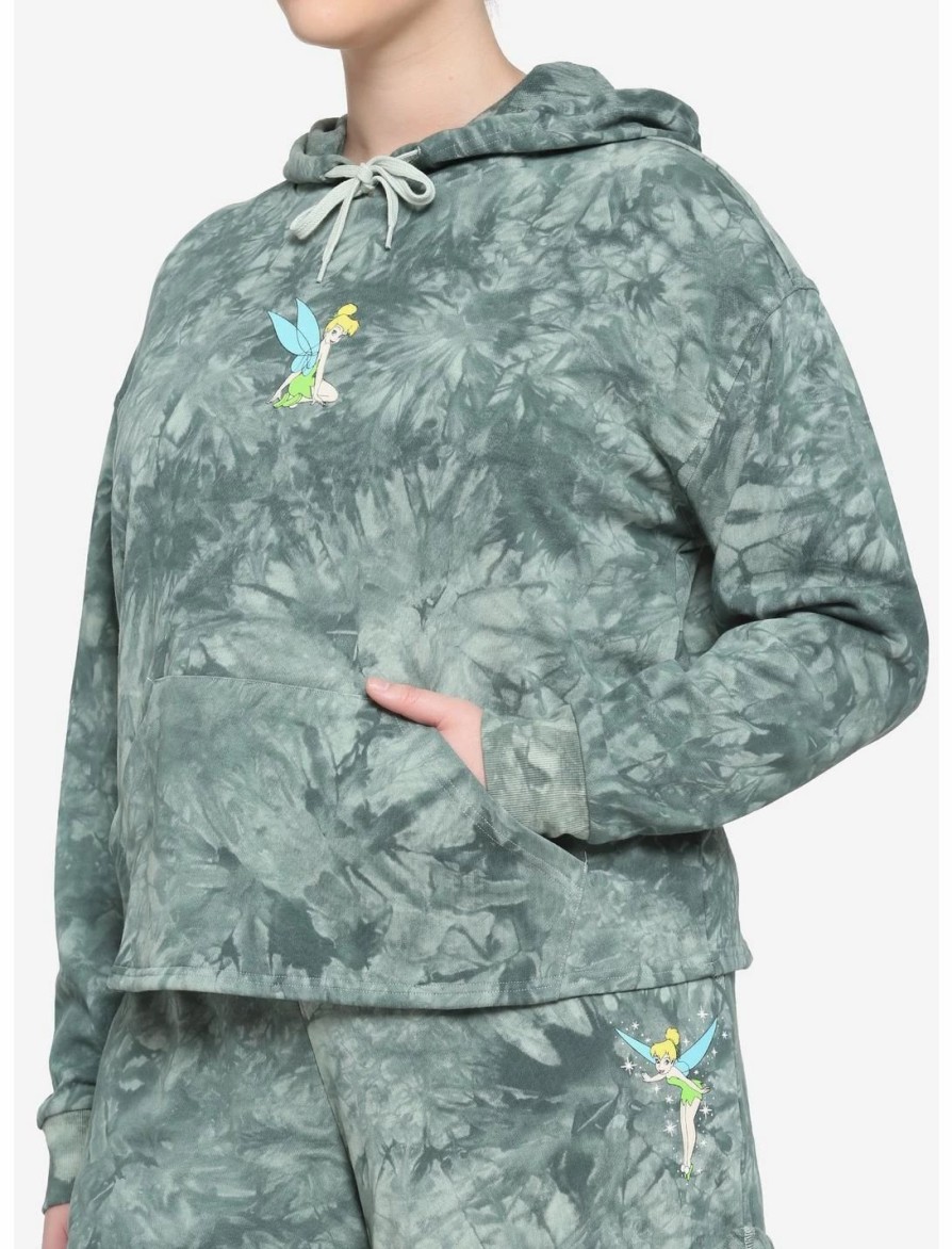 * Hoodies And Sweatshirts | Hunivers Her Universe Disney Tinker Bell Wings Tie-Dye Crop Hoodie Plus Size