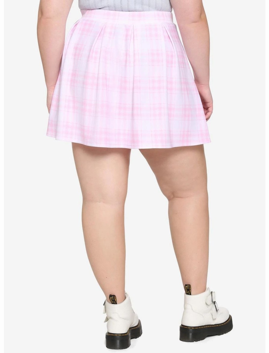 * Bottoms | Hunivers Pink Plaid Skirt Plus Size