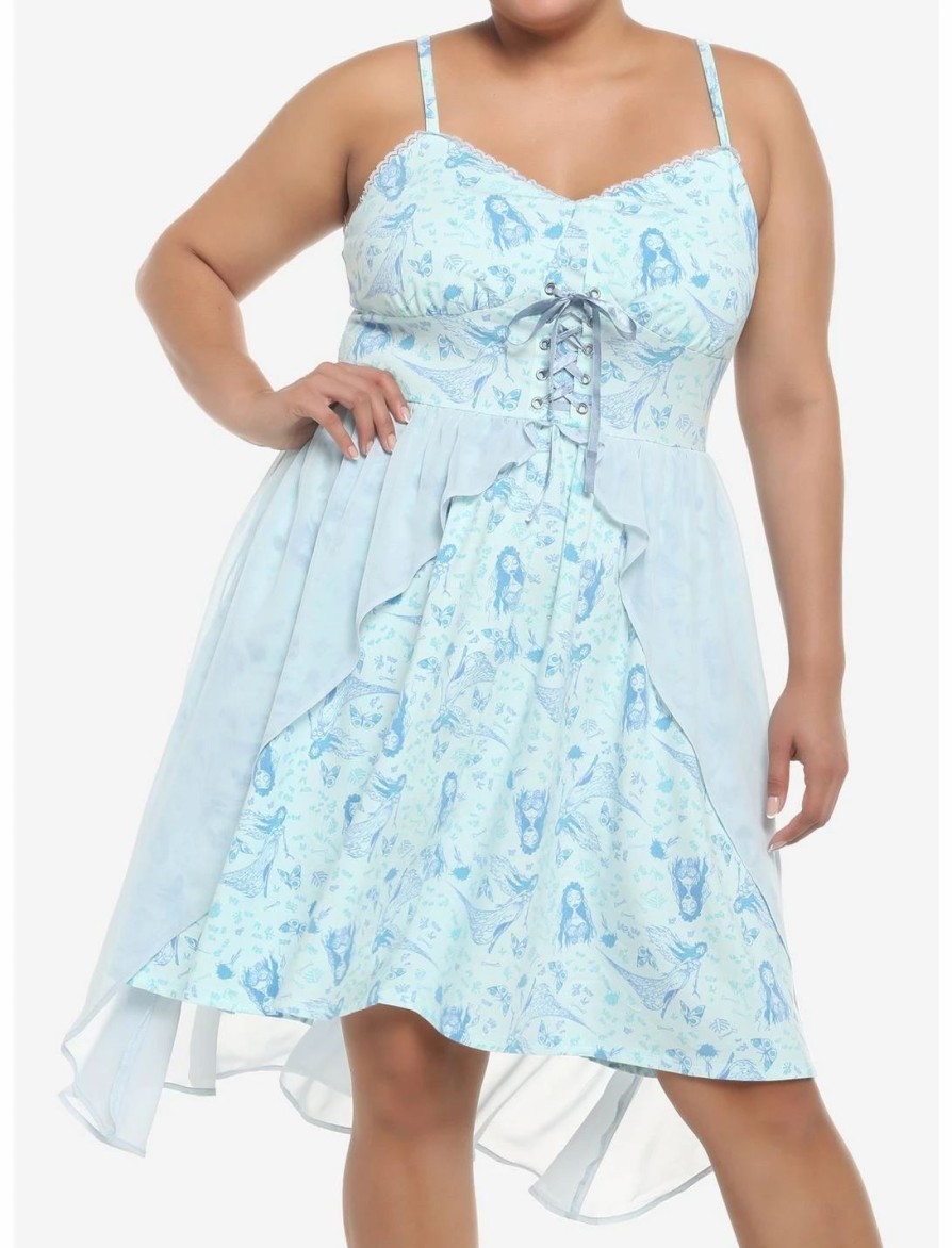 * Dresses | Hunivers Corpse Bride Emily Flowy Lace-Up Cami Dress Plus Size