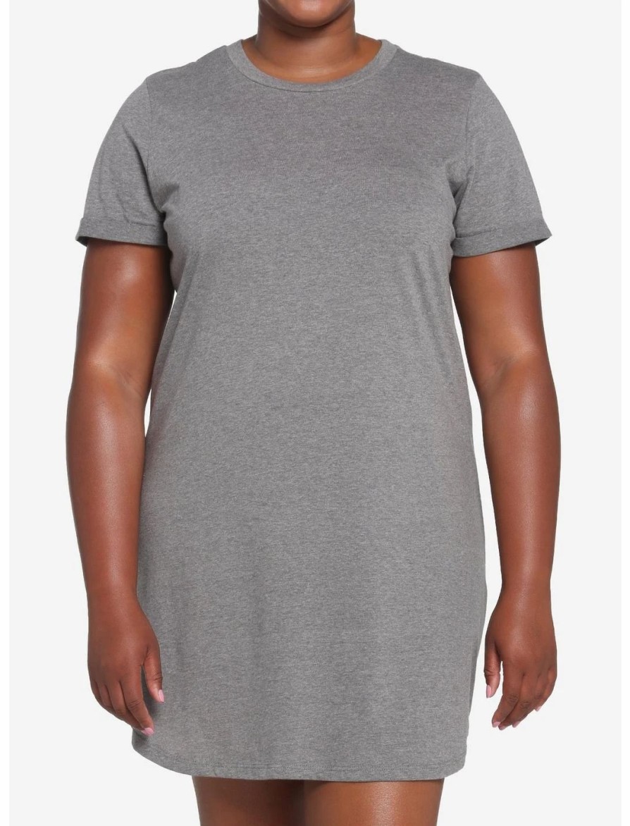 * Dresses | Hunivers Heather Grey T-Shirt Dress Plus Size