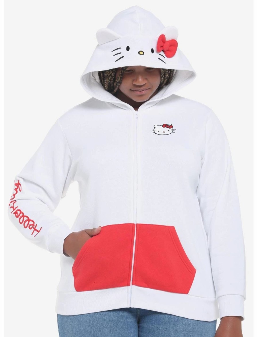 * Hoodies And Sweatshirts | Hunivers Hello Kitty 3D Ears Hoodie Plus Size