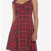 * Dresses | Hunivers Red Plaid Retro Sweetheart Dress