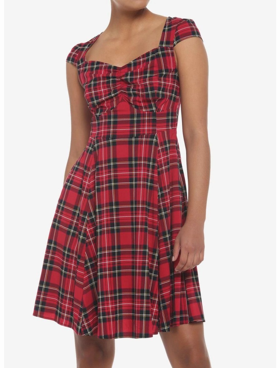 * Dresses | Hunivers Red Plaid Retro Sweetheart Dress