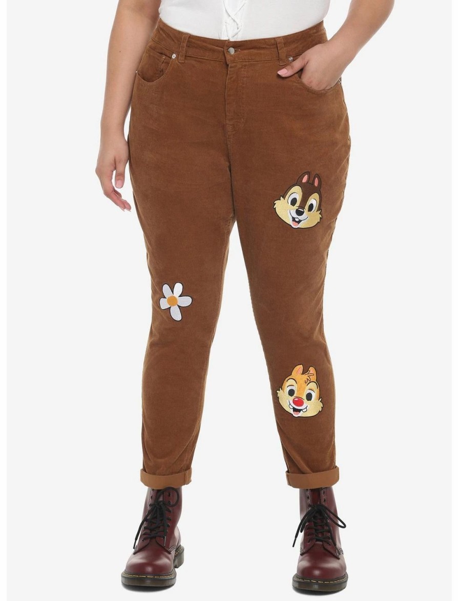 * Bottoms | Hunivers Disney Chip 'N' Dale Embroidered Corduroy Mom Jeans Plus Size