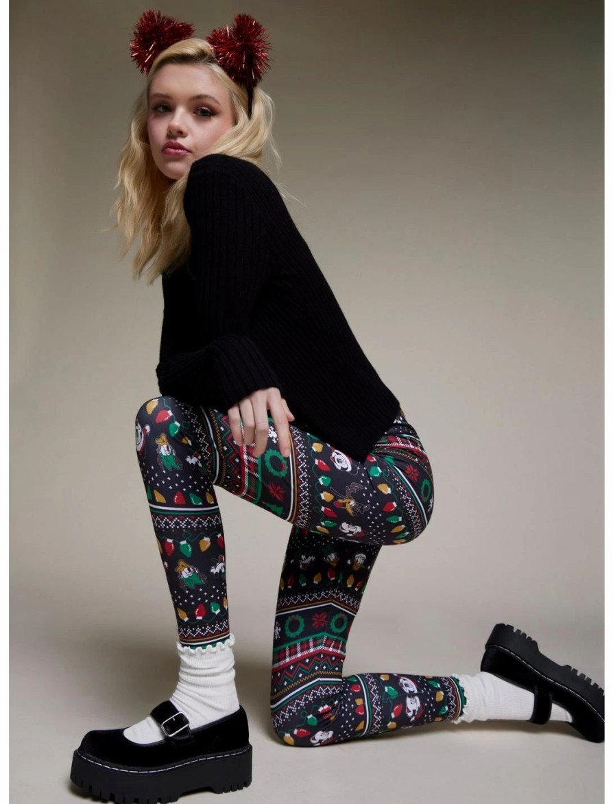 * Bottoms | Hunivers Her Universe Disney Holiday Mickey Mouse & Friends Fair Isle Leggings