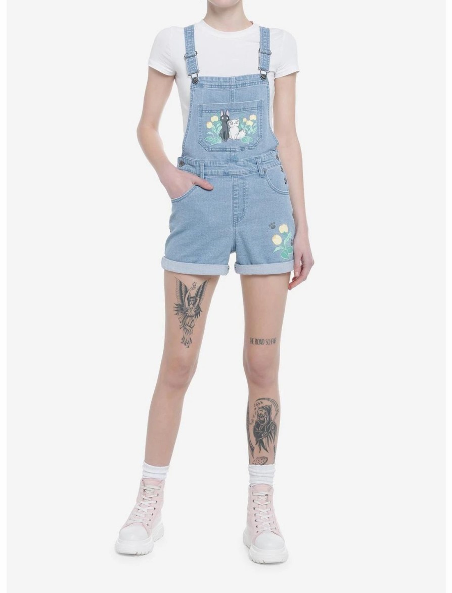 * Bottoms | Hunivers Her Universe Studio Ghibli Kiki'S Delivery Service Jiji & Lily Flower Shortalls