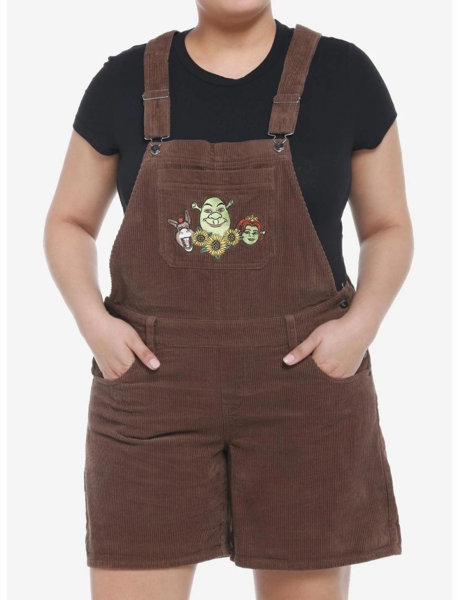 * Bottoms | Hunivers Shrek Embroidered Corduroy Shortalls Plus Size