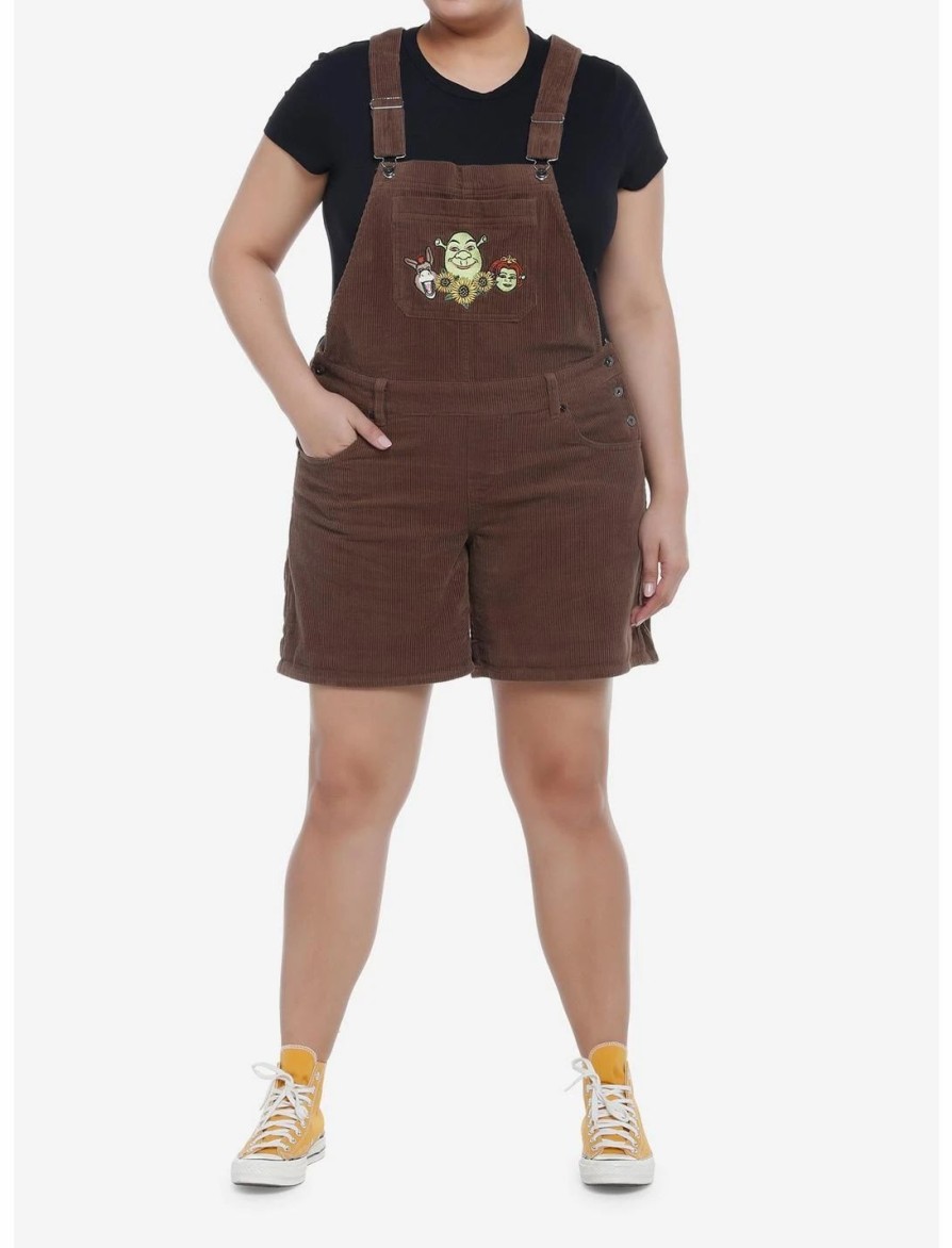 * Bottoms | Hunivers Shrek Embroidered Corduroy Shortalls Plus Size