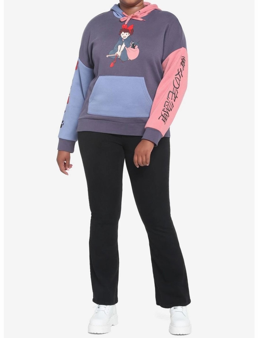 * Hoodies And Sweatshirts | Hunivers Her Universe Studio Ghibli Kiki'S Delivery Service Color-Block Hoodie Plus Size