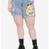 * Bottoms | Hunivers Disney Alice In Wonderland Flowers Mom Shorts Plus Size