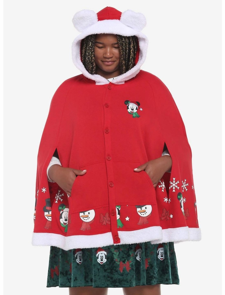 * Outerwear | Hunivers Her Universe Disney Holiday Mickey Mouse Hooded Cape Plus Size