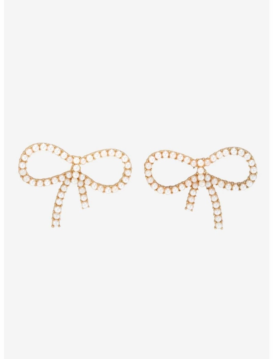 * Jewelry | Null Pearl Bow Stud Earrings