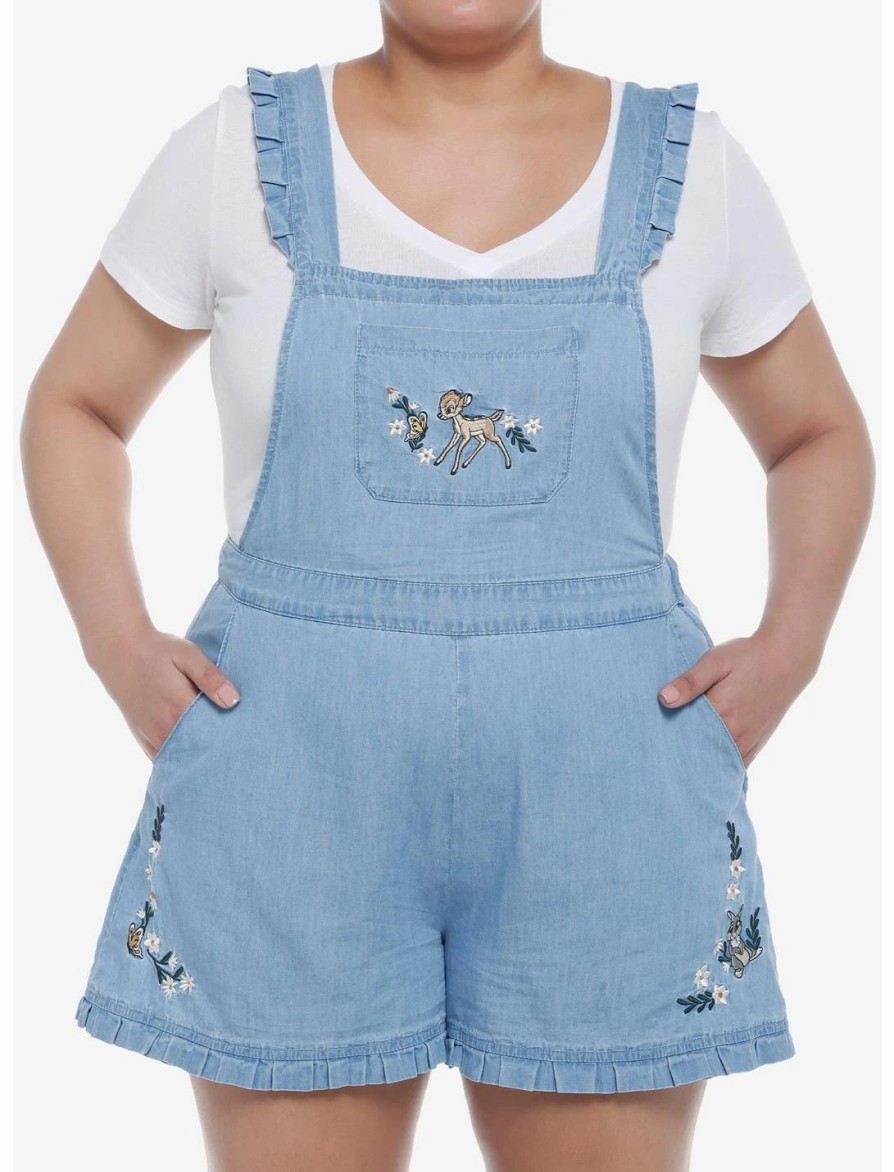 * Bottoms | Hunivers Disney Bambi Ruffle Denim Shortalls Plus Size