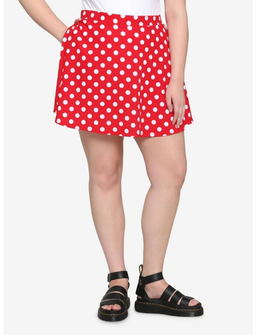 * Bottoms | Hunivers Red & White Polka Dot Skirt Plus Size