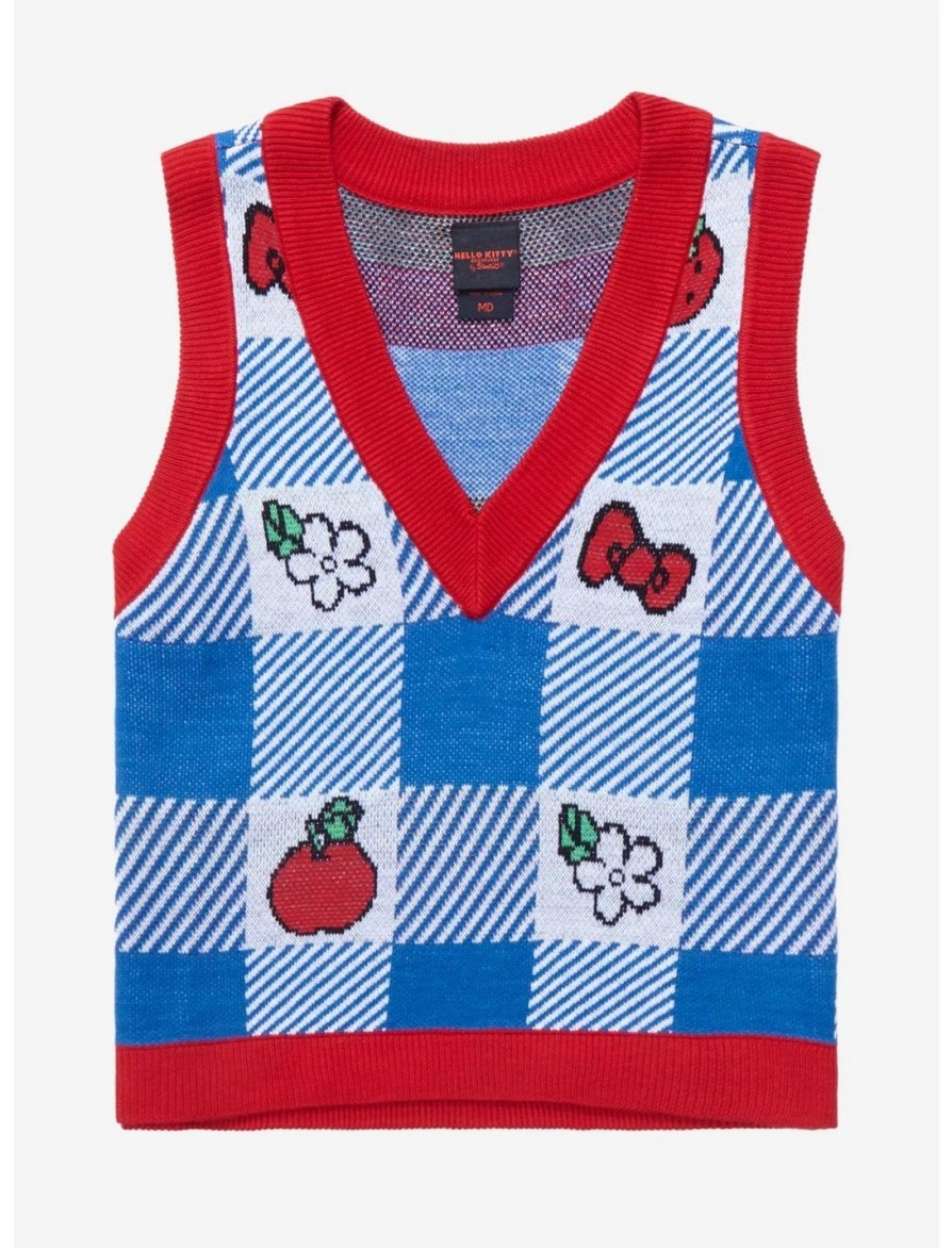 * Outerwear | Hunivers Hello Kitty And Friends Kawaii Icons Gingham Vest