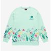 * Hoodies And Sweatshirts | Hunivers Disney The Little Mermaid Flounder Floral Sweatshirt