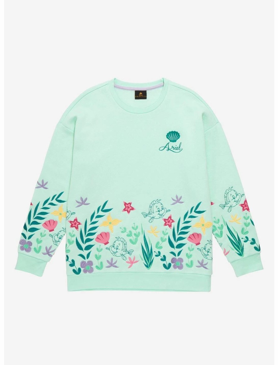 * Hoodies And Sweatshirts | Hunivers Disney The Little Mermaid Flounder Floral Sweatshirt