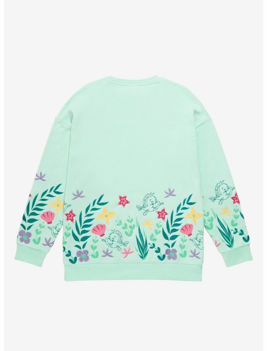 * Hoodies And Sweatshirts | Hunivers Disney The Little Mermaid Flounder Floral Sweatshirt