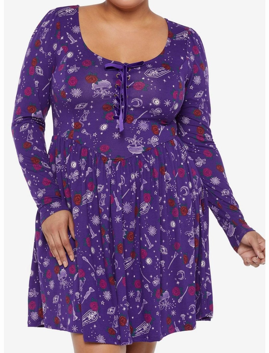 * Dresses | Hunivers Her Universe Disney Hocus Pocus Icon Lace-Up Dress Plus Size