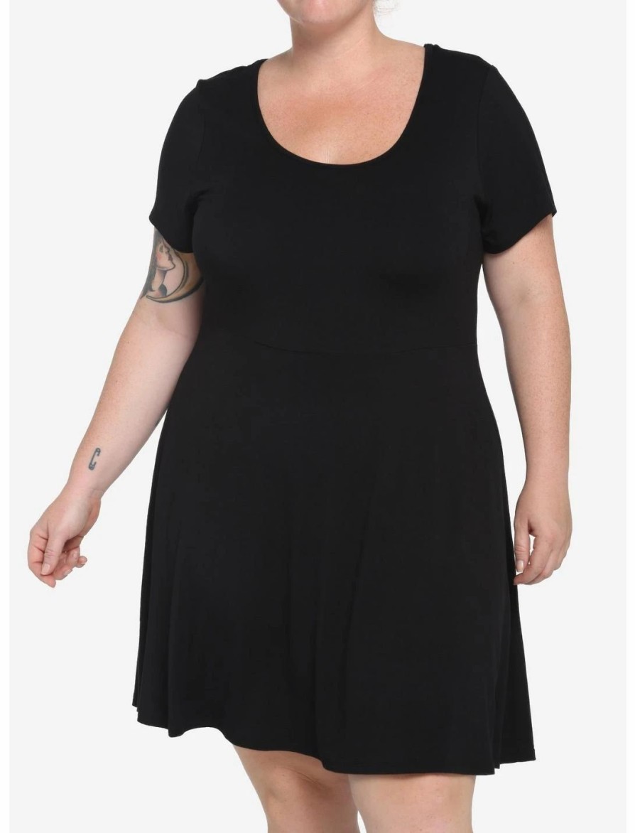 * Dresses | Hunivers Black Skater Dress Plus Size