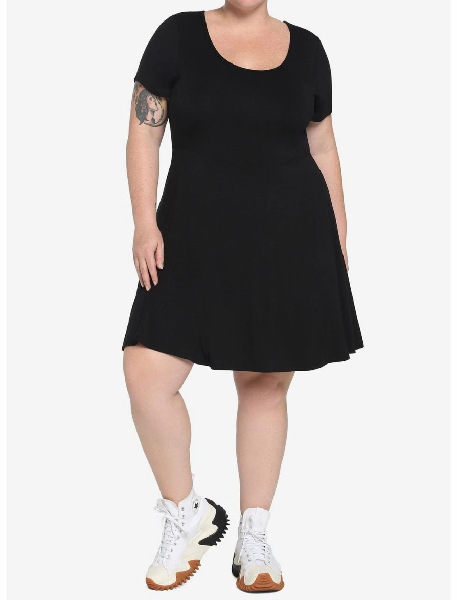 * Dresses | Hunivers Black Skater Dress Plus Size